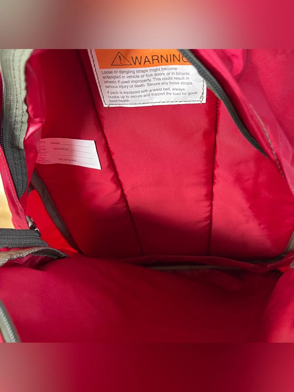 NEW L.L. Bean Deluxe Book Pack School College Work Travel Red Backpack